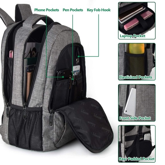 NWT 🏷 Travel Laptop Backpack - Picture 3 of 5